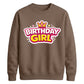 Cute Crown Birthday Girl Happy Birthday Sweatshirt