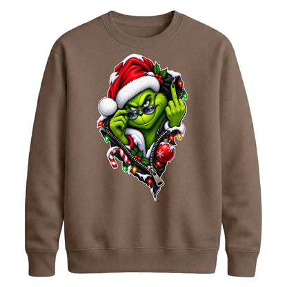 Zipped sunglasses character Christmas Unisex Sweatshirt