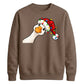 Curious holiday bird graphic Christmas Unisex Sweatshirt