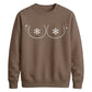 Cheeky Snowflake Chest Graphic Christmas Unisex Sweatshirt