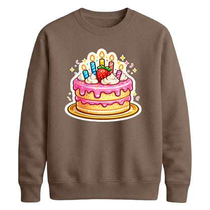 Sweet Strawberry Cake Happy Birthday Sweatshirt