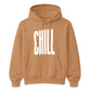 Modern Elongated Chill Slogan Print Unisex Hoodie