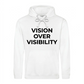 Modern Vision Over Visibility Slogan Graphic Unisex Hoodie