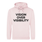 Modern Vision Over Visibility Slogan Graphic Unisex Hoodie