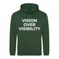 Modern Vision Over Visibility Slogan Graphic Unisex Hoodie