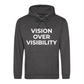 Modern Vision Over Visibility Slogan Graphic Unisex Hoodie