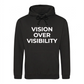 Modern Vision Over Visibility Slogan Graphic Unisex Hoodie