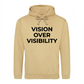 Modern Vision Over Visibility Slogan Graphic Unisex Hoodie