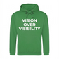 Modern Vision Over Visibility Slogan Graphic Unisex Hoodie