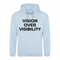 Modern Vision Over Visibility Slogan Graphic Unisex Hoodie