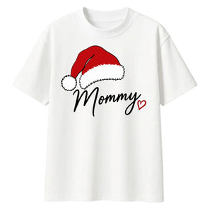 Mommy Santa Hat Christmas Oversized T-Shirt