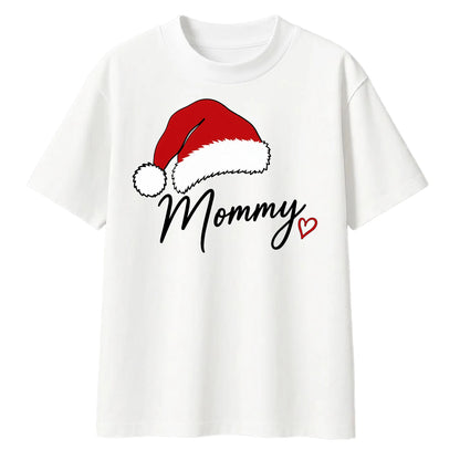 Mommy Santa Hat Christmas Oversized T-Shirt