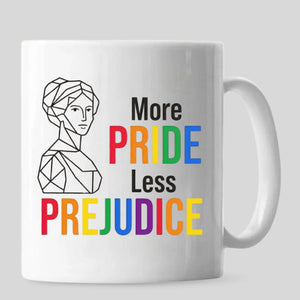 More Less Prejudice Pride Mug, Best Gay Dad Ever Mug, Human Pride Mug, Gift for Pride Month, LGBTQ Mug