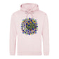 Mosaic Crescent Moon Eid Mubarak Printed Unisex Hoodie