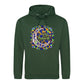 Mosaic Crescent Moon Eid Mubarak Printed Unisex Hoodie