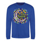 Mosaic Crescent Moon Eid Mubarak Printed Unisex Sweatshirt