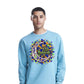 Mosaic Crescent Moon Eid Mubarak Printed Unisex Sweatshirt