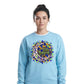 Mosaic Crescent Moon Eid Mubarak Printed Unisex Sweatshirt