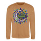 Mosaic Crescent Moon Eid Mubarak Printed Unisex Sweatshirt