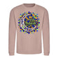 Mosaic Crescent Moon Eid Mubarak Printed Unisex Sweatshirt