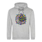 Mosaic Crescent Moon Eid Mubarak Printed Unisex Hoodie