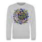 Mosaic Crescent Moon Eid Mubarak Printed Unisex Sweatshirt
