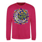 Mosaic Crescent Moon Eid Mubarak Printed Unisex Sweatshirt
