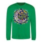 Mosaic Crescent Moon Eid Mubarak Printed Unisex Sweatshirt