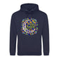 Mosaic Crescent Moon Eid Mubarak Printed Unisex Hoodie