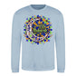 Mosaic Crescent Moon Eid Mubarak Printed Unisex Sweatshirt