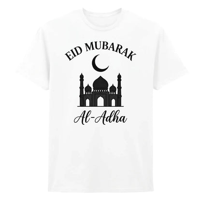 Mosque Design Eid Mubarak Printed Unisex T-Shirt
