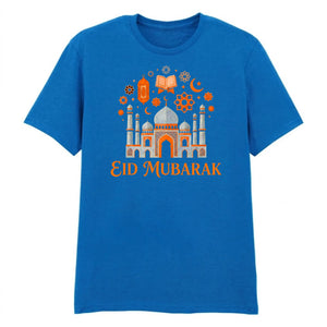Mosque Graphic Eid Mubarak Printed Unisex T-Shirt