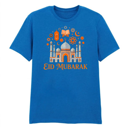 Mosque Graphic Eid Mubarak Printed Unisex T-Shirt