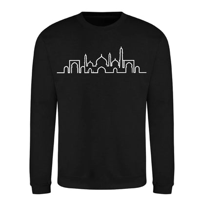 Mosque Skyline Art Eid Printed Unisex Sweatshirt