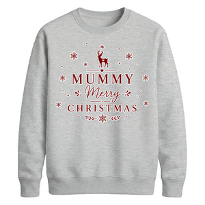 Mummy Merry Christmas Graphic Unisex Sweatshirt