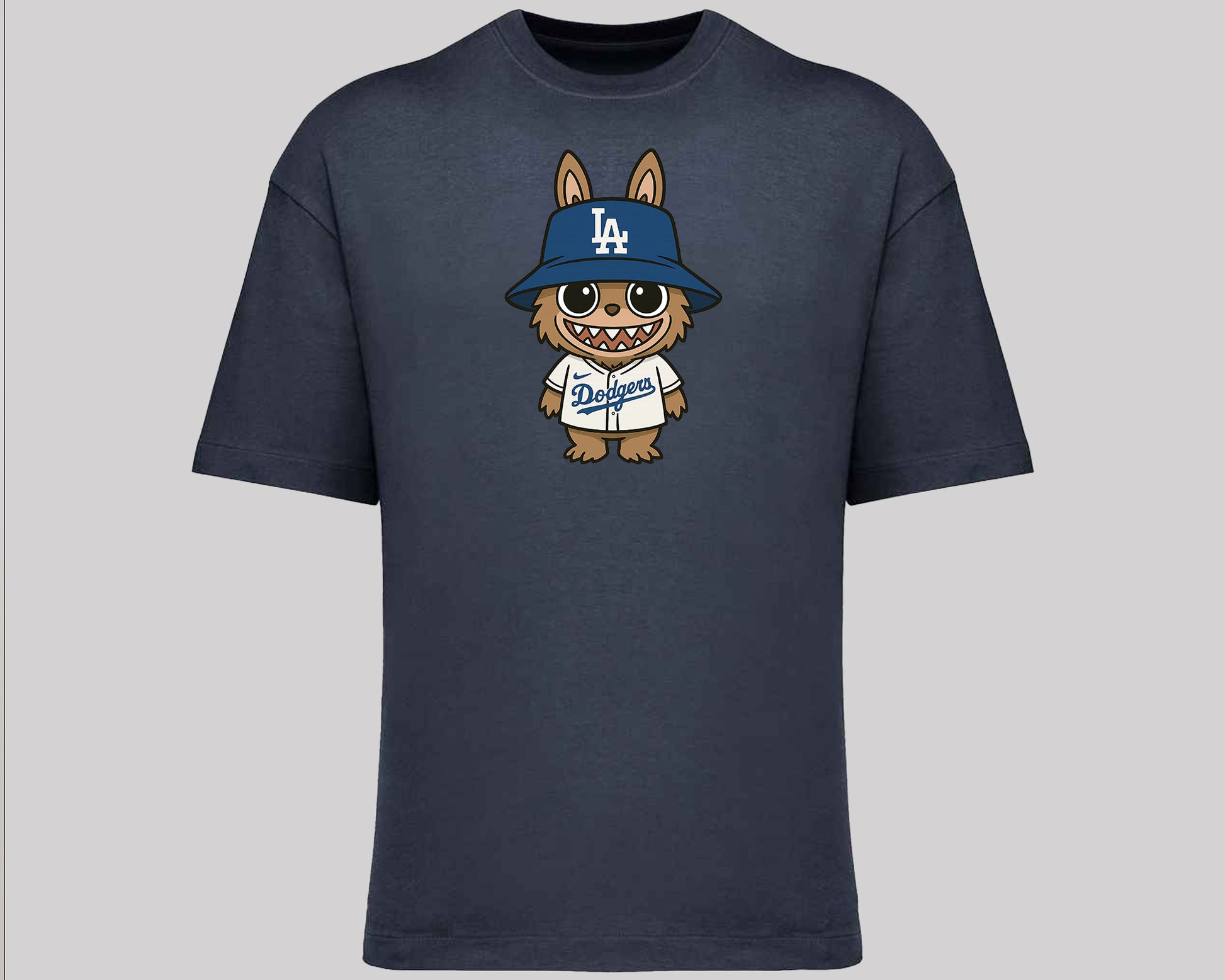 Labubu Oversized T-Shirt, Cute Anime Graphic Tee for Men & Women 100% Organic Cotton Streetwear Style M8408