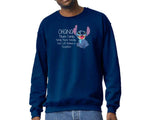 Stitch Ohana Means Family Sweatshirt, Family Quote Pullover for Adults & Teens, Lilo & Stitch Lovers Gift M8405