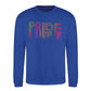 Neon Drip Pride Typography Pride Month Unisex Sweatshirt