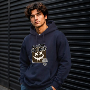No Fear No Limits Edgy Smile Graphic Unisex Hoodie