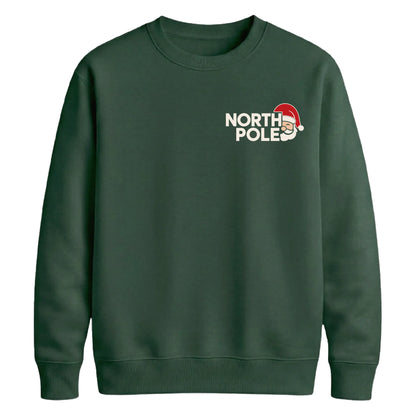 North Pole Santa Chest Print Christmas Unisex Sweatshirt