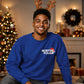 North Pole Santa Chest Print Christmas Unisex Sweatshirt