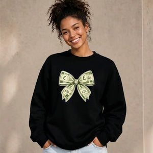 Novelty Twenty Pound Banknote Money Bow Unisex Sweatshirt