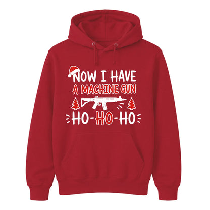 Now I Have A Machine Gun Graphic Christmas Unisex Hoodie