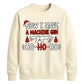 Now I Have A Machine Gun Graphic Christmas Unisex Sweatshirt