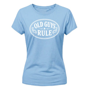 Old Guys Rule Graphic Funny Slogan Ladies T-shirts