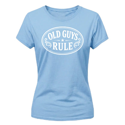 Old Guys Rule Graphic Funny Slogan Ladies T-shirts