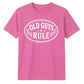Old Guys Rule Graphic Funny Slogan Unisex T-Shirt