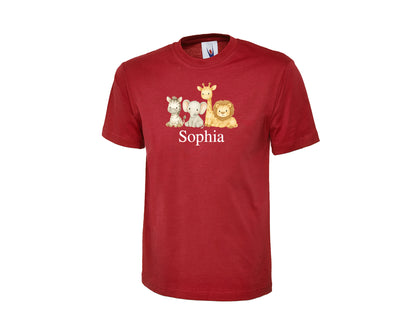 Personalized Back To School Animal T-Shirt For Kids, Custom Name Tee For Boys & Girls, Cute & Fun First Day T-Shirt P2530
