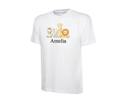 Personalized Back To School Animal T-Shirt For Kids, Custom Name Tee For Boys & Girls, Cute & Fun First Day T-Shirt P2530