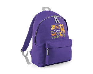 Personalised Kids Fashion Backpack, Custom Name Backpack With Cute Animal Print, Gift For Boys & Girls School Bag, P2547